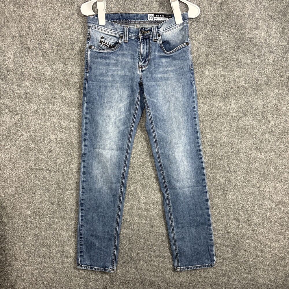 Empyre Jeans Mens Size 28 Blue Skeletor Skinny Stretch